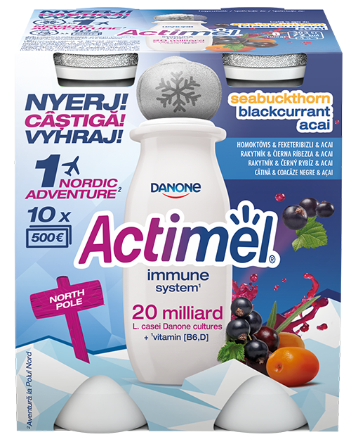 Actimel 0% hozzáadott cukor Eper