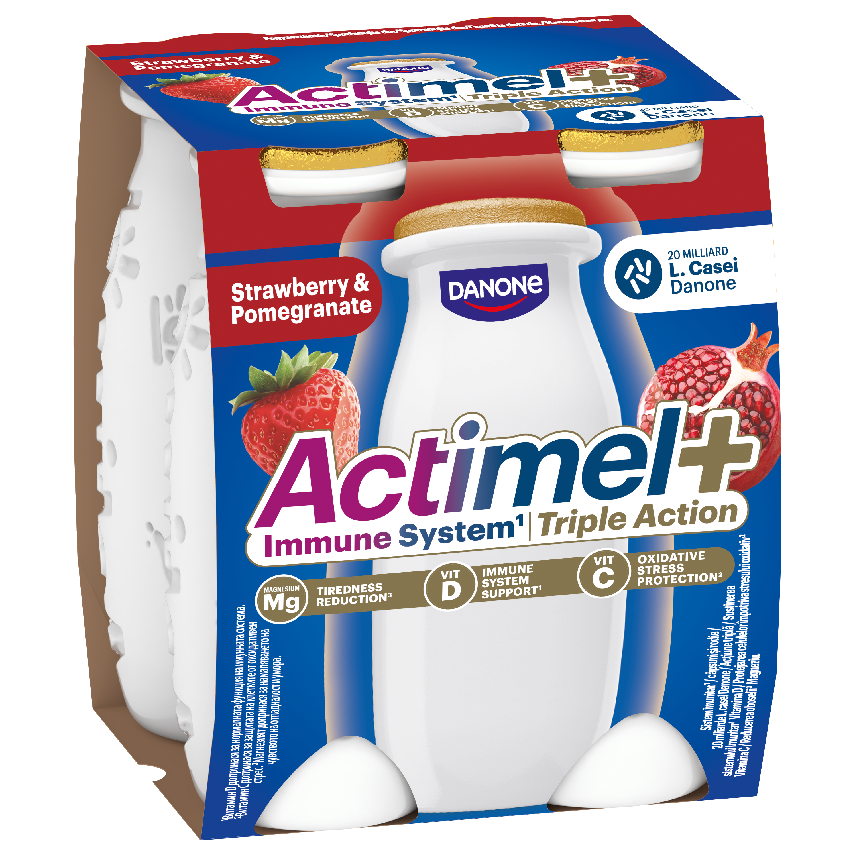 Actimel+ Eper-<br/>gránátalma 4 x 100g